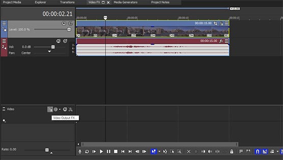 Video-Bus-Spur in VEGAS Pro