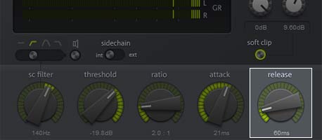 sidechain with fruity peak controller