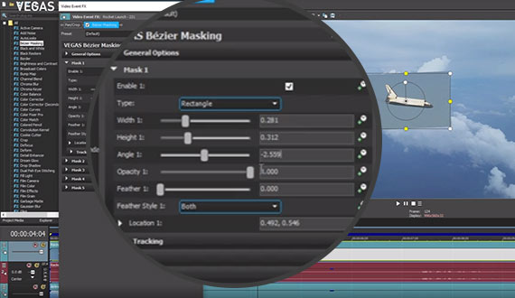 SCHRITT 4:  Die Bézier-Masking-Steuerung