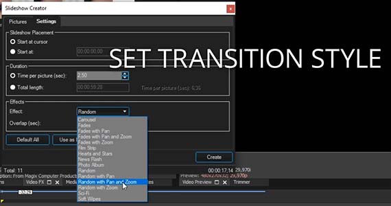 Step 5: Set Transition Style