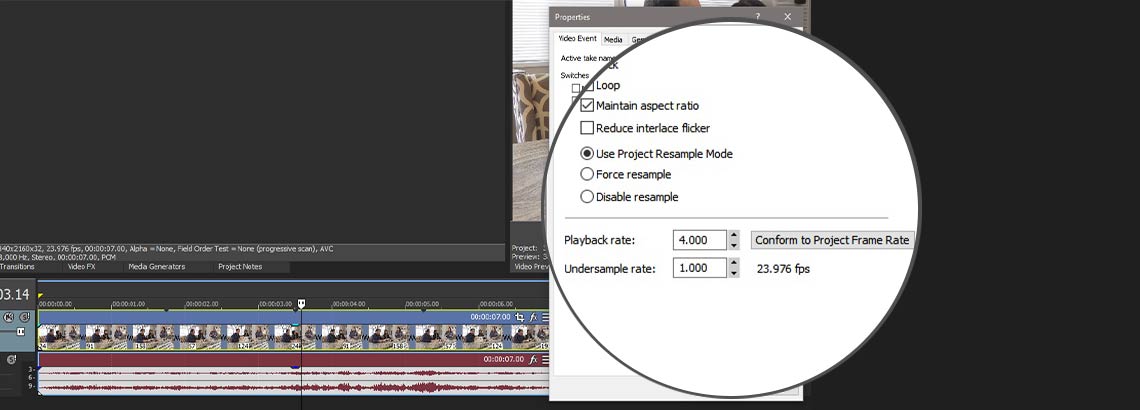 CHANGING SPEED IN VEGAS PRO