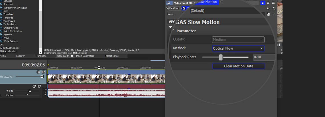 vegas pro 15 speed up video