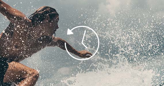 Surfer in the midst of a wave